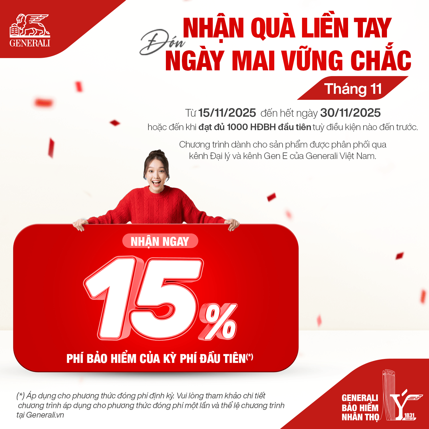 Chương trình khuyến mãi "Nhận Quà Khuyến Mãi, Đón Ngày Mai Vững Chắc - Tháng 11"