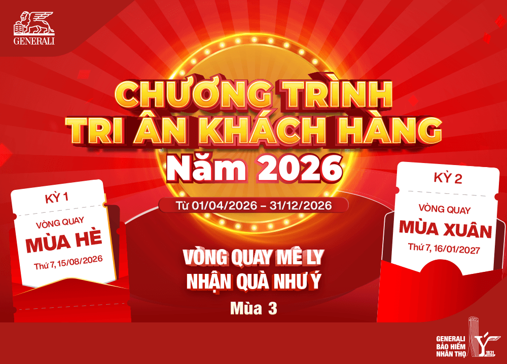 THÔNG BÁO CHƯƠNG TRÌNH TRI ÂN KHÁCH HÀNG NĂM 2026 “Vòng quay mê ly – Nhận quà Như ý” - Mùa 3