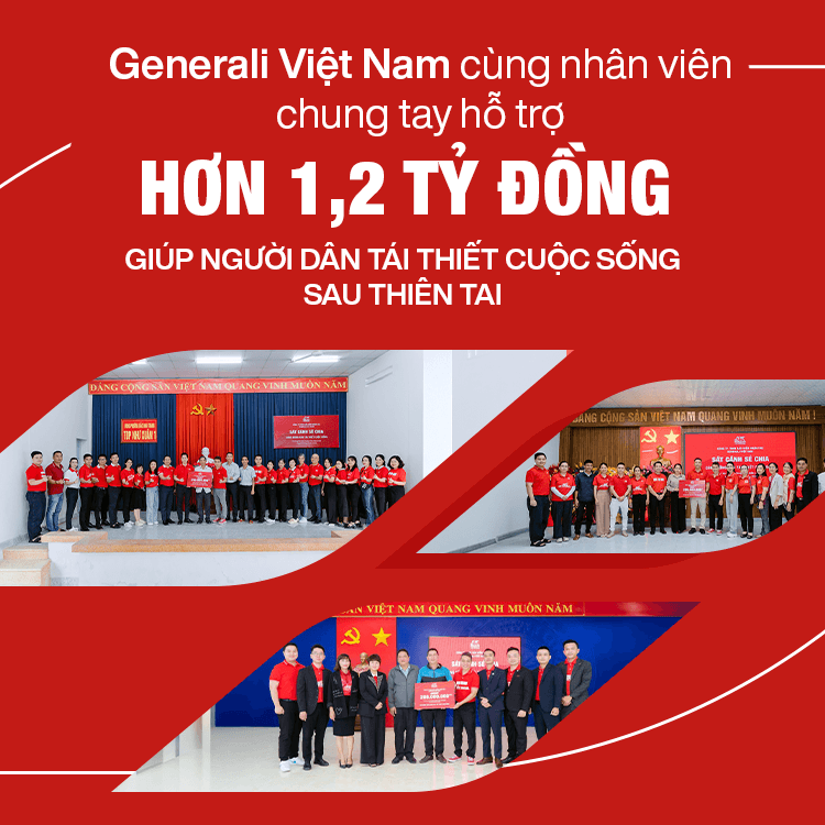 GENERALI VIỆT NAM TRỰC TIẾP TRAO TẶNG HƠN 1,2 TỶ ĐỒNG HỖ TRỢ NGƯỜI DÂN TÁI THIẾT CUỘC SỐNG SAU BÃO LŨ