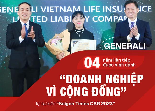 Generali Việt Nam năm thứ 4 liên tiếp được vinh danh “Doanh nghiệp vì Cộng đồng” với nhiều sáng kiến cộng đồng thiết thực và bền vững