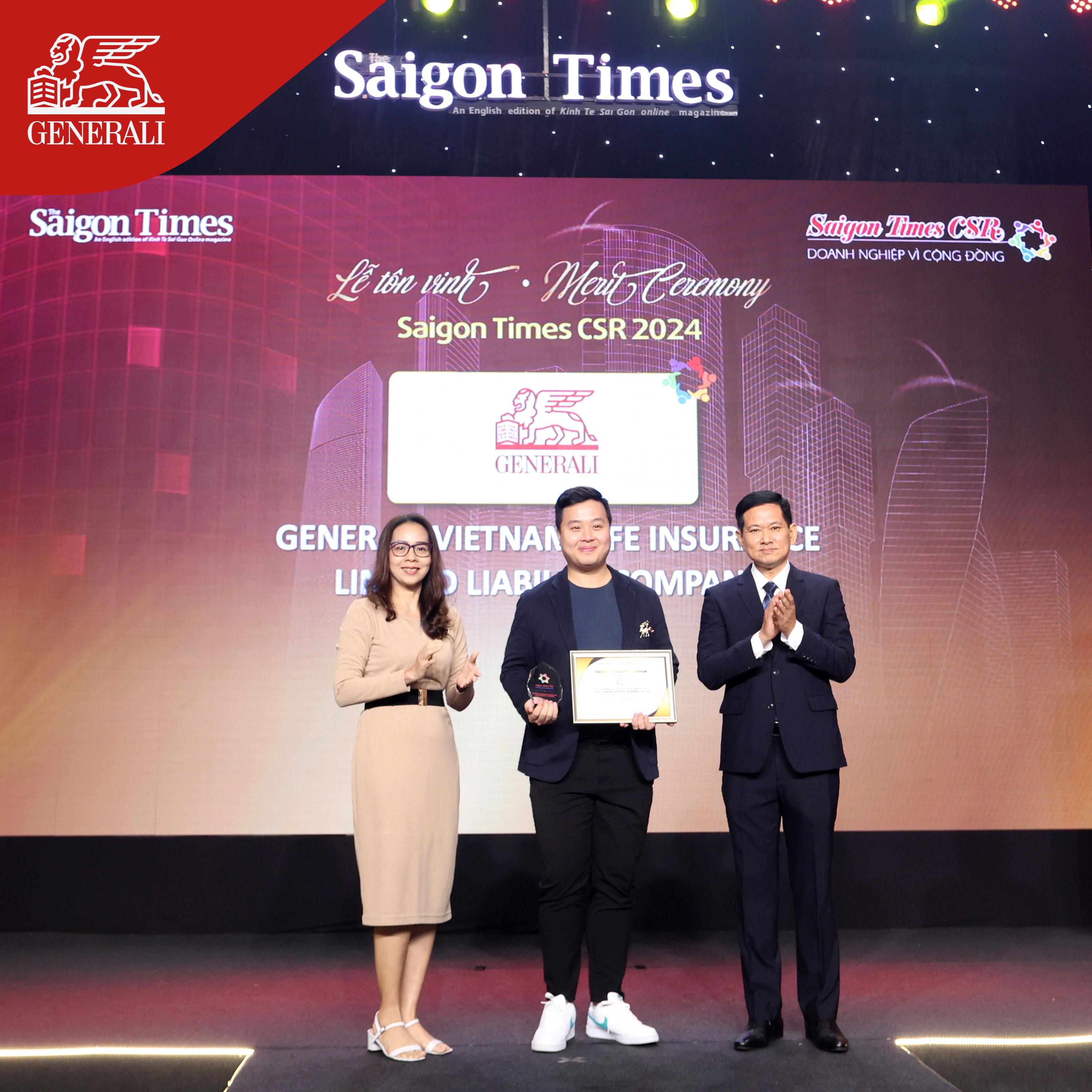 Generali Việt Nam được vinh danh “Doanh nghiệp vì Cộng đồng” trong 5 năm liên tiếp