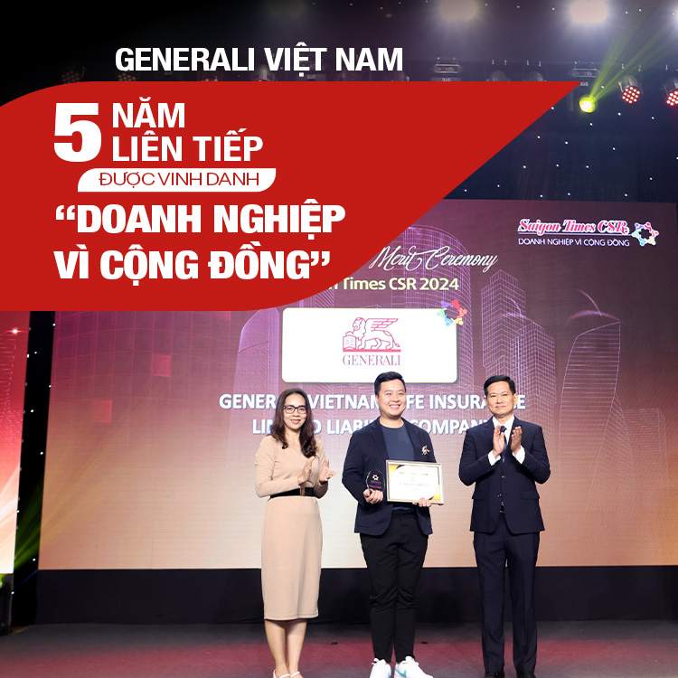 Generali Việt Nam được vinh danh “Doanh nghiệp vì Cộng đồng” trong 5 năm liên tiếp
