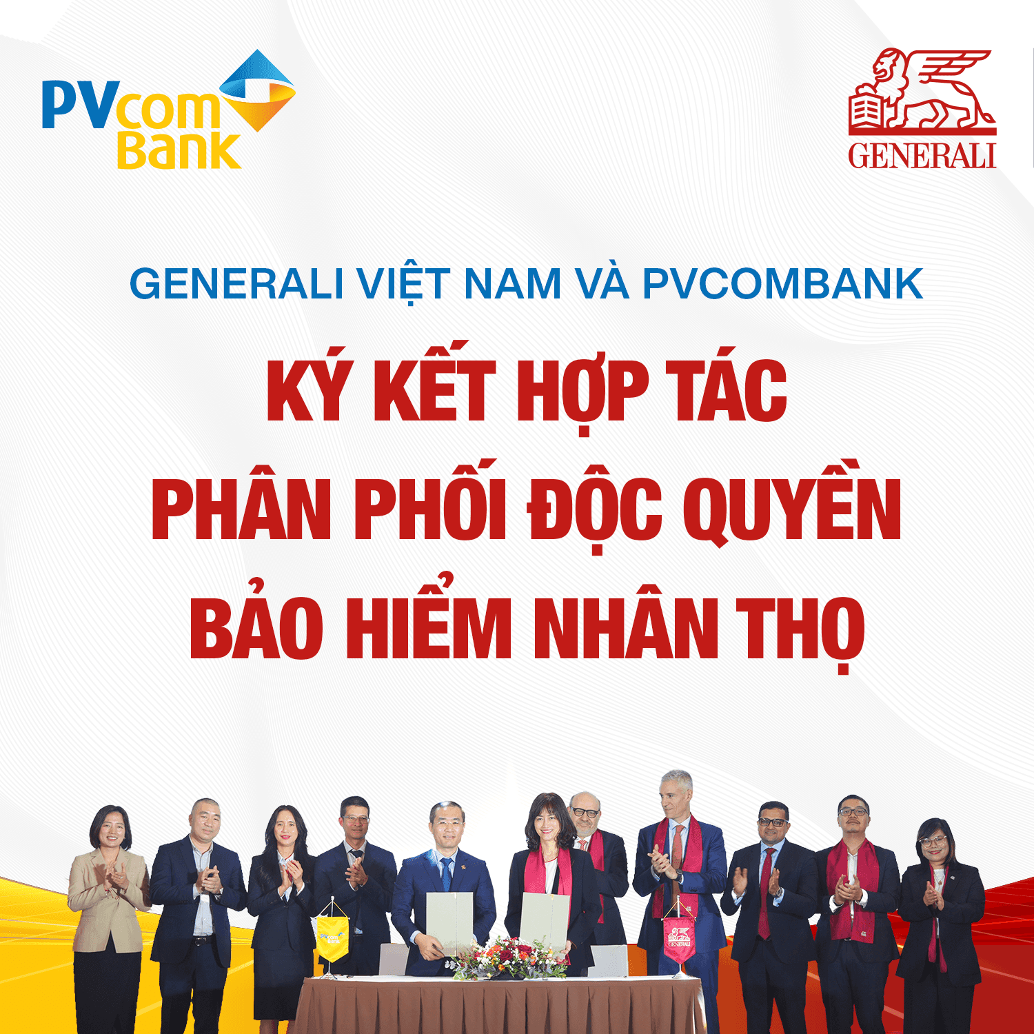 GENERALI VIỆT NAM VÀ PVCOMBANK KÝ KẾT HỢP TÁC PHÂN PHỐI ĐỘC QUYỀN BẢO HIỂM NHÂN THỌ